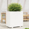 vidaXL - Plantenbak - 70x40x72,5 - cm - massief - grenenhout - wit