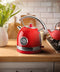 Korona 20667 - Snoerloze Waterkoker - 1,8L 2200W Retro Temperatuurmeter - Rood