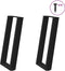 vidaXL - Console - tafelpoten - 2 - st - U-vormig - 38x(72-73) - cm - staal - zwart
