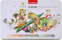 Bruynzeel Creatives - Fineliner / Brushpen set - 72 kleuren (set van 72)