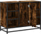vidaXL - Wastafelkast - 80x33x60 - cm - bewerkt - hout - gerookt - eikenkleurig