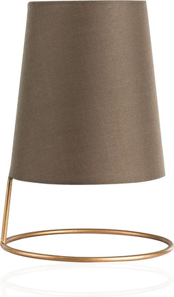 Pauleen 48001 Shiny Circle table luminaire max. 20W E14 copper/taupe 230V alu/textile