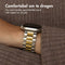 imoshion Stalen bandje - Geschikt voor Apple Watch 1, 2, 3, 4, 5, 6, 7, 8, 9, 10 (42 mm), SE - 38/40/41 mm - Zilver - One Size