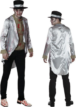 Boland Bloody Groom - Volwassenenkostuum - Blazer Shirt Hoed - Grijs Groen Zwart