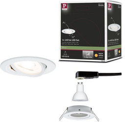 Paulmann Nova - LED-inbouwlamp 3-Step-Dim zwenkbaar GU10 6,5W 460lm 230V 2700K Wit mat