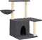 vidaXL - Kattenmeubel - met - sisal - krabpalen - 83 - cm - donkergrijs