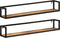 vidaXL - Wandschappen - 2 - st - 110x17x17 - cm - massief - mangohout - en - ijzer