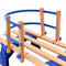 Woltu Houten Slee Traditioneel - Blauw - Met Rugleuning