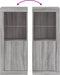 vidaXL - Dressoir - met - LED-verlichting - 41x37x100 - cm - grijs - sonoma - eiken