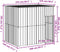 vidaXL - Hondenhok - met - dak - 214x153x181 - cm - gegalvaniseerd - staal - grijs