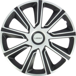 Michelin Wieldoppen 15 inch - ABS kunststof - schokbestendig - zilver/zwart (4 stuks)