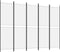 vidaXL - Kamerscherm - met - 5 - panelen - 250x180 - cm - stof - wit