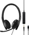 EPOS ADAPT 165 USB II - On-ear USB-headset met 3,5 mm-aansluiting - Zwart
