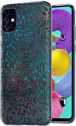 iMoshion Hoesje Geschikt voor Samsung Galaxy A51 Hoesje Siliconen - iMoshion Design hoesje - Groen / Transparant / Green Botanic