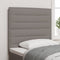 vidaXL - Hoofdbord - met - Lijnenontwerp - - - Taupe - - - 80 - cm - - - Stof