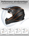 YM-915 Cross Motorcross Helm Downhill Fullface Mat Zwart ECE voor Dames en Heren
