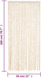 vidaXL - Vliegengordijn - 56x200 - cm - chenille - beige - en - wit