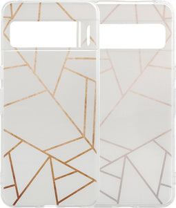 imoshion Hoesje Geschikt voor Google Pixel 8 Pro Hoesje Siliconen - imoshion Design hoesje - Meerkleurig / White Graphic