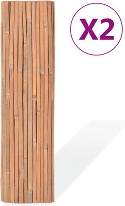 vidaXL - Schermen - 2 - st - 100x400 - cm - bamboe