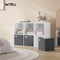 Woltu Opbergboxen - Set van 3 - Opvouwbaar - 29x29x29cm - Donkergrijs (3 stuks)