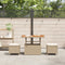 vidaXL - 3-delige - tuinset - met - kussens - in - beige - poly - rattan - en - acacia
