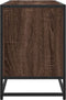 vidaXL - Tv-meubel - 150x35x41 - cm - bewerkt - hout - metaal - bruin - eikenkleur