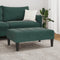 vidaXL - Voetenbank - 77x55x31 - cm - fluweel - donkergroen