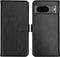 Selencia Google Pixel 8 - Echt Lederen Bookcase - 3 Pashouders - Zwart