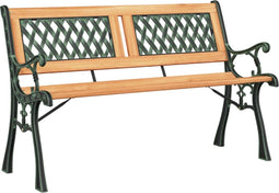 vidaXL - Tuinbank - 116 - cm - massief - vurenhout - en - staal