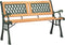 vidaXL - Tuinbank - 116 - cm - massief - vurenhout - en - staal