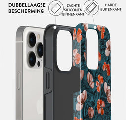 Burga Hoesje geschikt voor Apple iPhone 13 Pro Telefoonhoesje Hardcase | Burga Tough Backcover Shockproof | Schokbestendig iPhone 13 Pro Telefoonhoesje | Anti Shock Proof - No Rain No Flowers