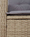 vidaXL - Tuinbankje - verstelbaar - met - kussens - poly - rattan - beige
