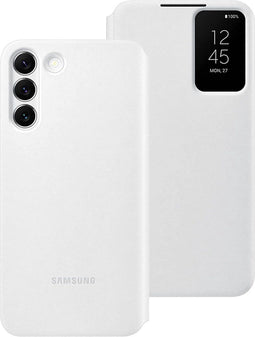 Samsung Galaxy S22 Plus - Clear View Cover - Ingebouwde standfunctie - Wit
