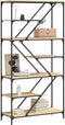 vidaXL - Boekenrek - 91x36x176 - cm - bewerkt - hout - en - staal - sonoma - eikenkleur