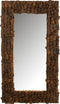 J-Line spiegel Syma - hout/glas - naturel - large - 100 x 180 cm