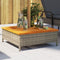 vidaXL - Parasolvoetbedekking - 70x70x25 - cm - poly - rattan - acaciahout - grijs