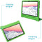 imoshion Tablet Hoes Kinderen - Geschikt voor Lenovo Tab P11 Plus, Lenovo Tab P11 - Kidsproof Backcover met handvat - Groen