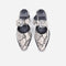 Bronx New-kole - Dames Muiltje - Snake print leer met gesp - Beige