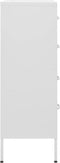 vidaXL - Ladekast - 80x35x101,5 - cm - staal - wit