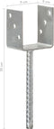 vidaXL Grondankers 6 st 9x6x30 cm gegalvaniseerd staal zilverkleurig