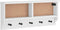 vidaXL - Wandkapstok - SANDNES - wit - 87x12x35 - cm - massief - grenenhout