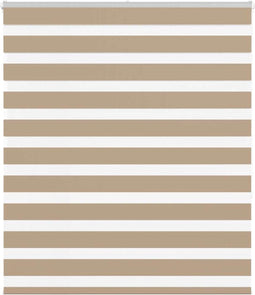 vidaXL - Zebra - Blind - 130x150 - cm - stofbreedte - 125,9 - cm - polyester - zandbruin