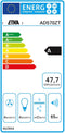 ETNA AD570ZT - Afzuigkap - 720 m3/h - Mat Zwart