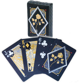 HOT Games - Speelkaarten - 100% kunststof waterproof - Zwart Gouden Roos