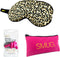 SMUG Slaapmasker met Roze Oordopjes en Opbergzakje - 100% Verduisterend - Verstelbaar Oogmasker in Satijn - Animal Print