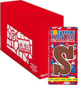 Tony's Chocolonely - Chocoladeletter tony chocolonely melk s 180gr | 15 stuks
