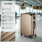tectake® Talia - 3-Delige Kofferset - Harde Schalen van ABS - TSA Cijferslot - Rood
