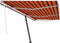 vidaXL - Luifel - vrijstaand - handmatig - uittrekbaar - 600x300 - cm - oranje - bruin