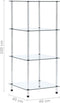 vidaXL - Kastje - 4-laags - 40x40x100 - cm - gehard - glas - transparant