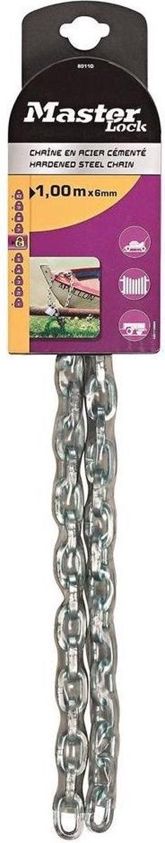 MASTERLOCK 8011EURD - Ketting - Gehard staal 6mm 1m - Grijs